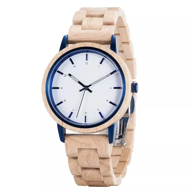 Fashionable Casual Wooden Quartz Women's Watches—M