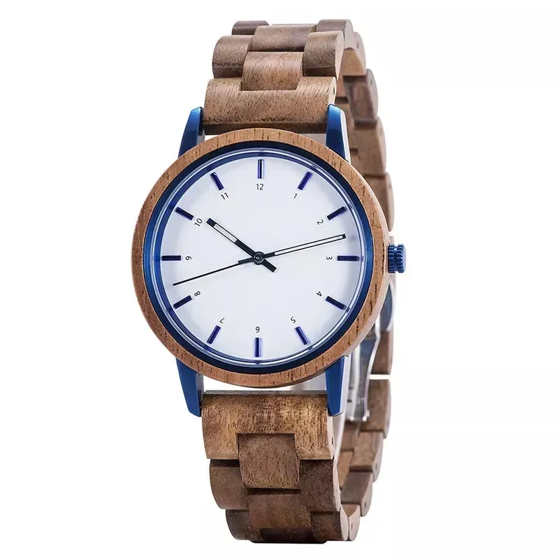 Fashionable Casual Wooden Quartz Women's Watches—M