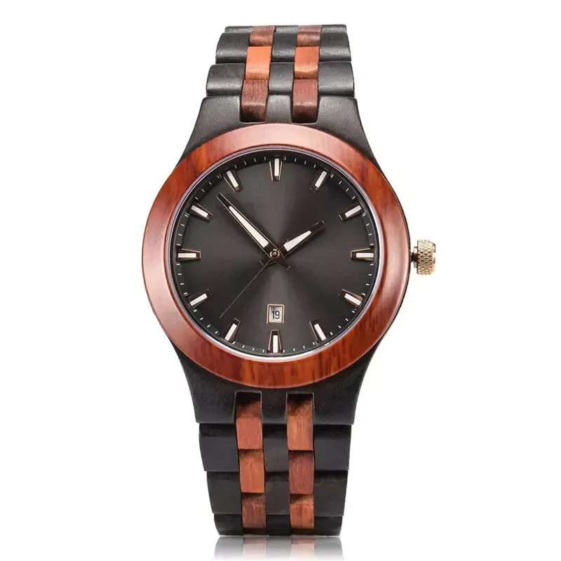 Custom Wooden Watch from China Factory with Natural Solid Wood Case, OEM & Private Label Services
