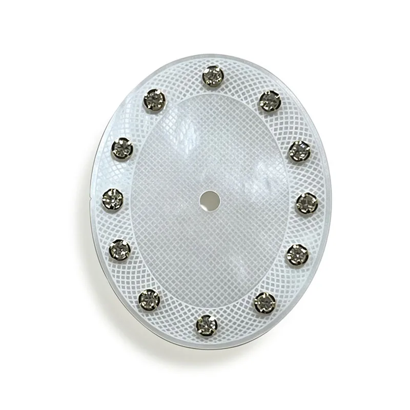Custom Mother-of-Pearl dial is applied as a thin l