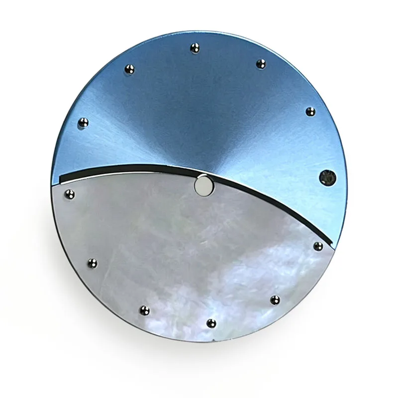 Custom Mother-of-Pearl dial is applied as a thin l